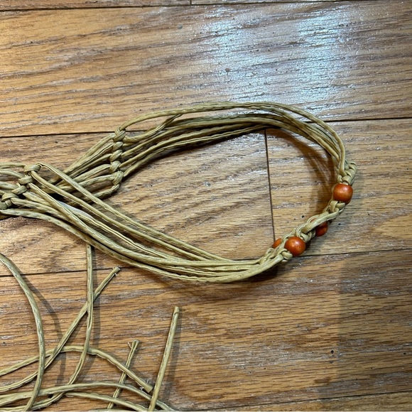 Macrame Boho Belt with beads.  Very cool piece ! - Picture 4 of 13